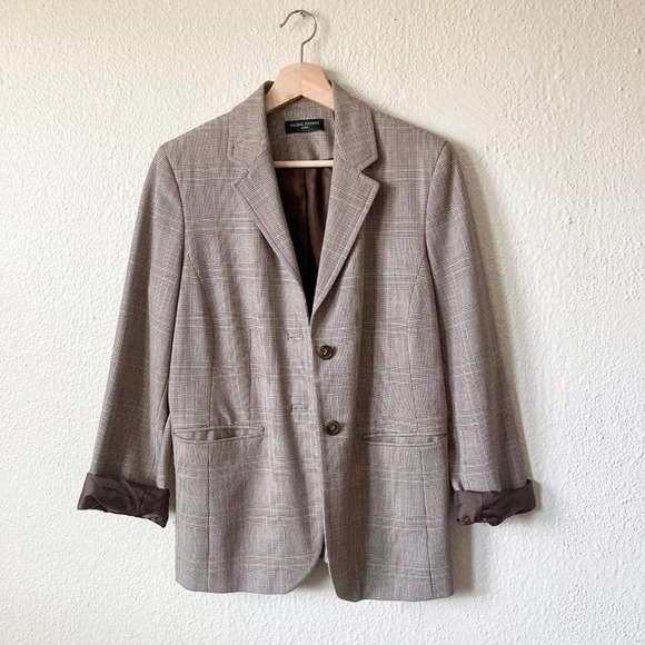 Valerie Stevens Glen Check Blazer Size 10 Petite - Picture 7 of 15